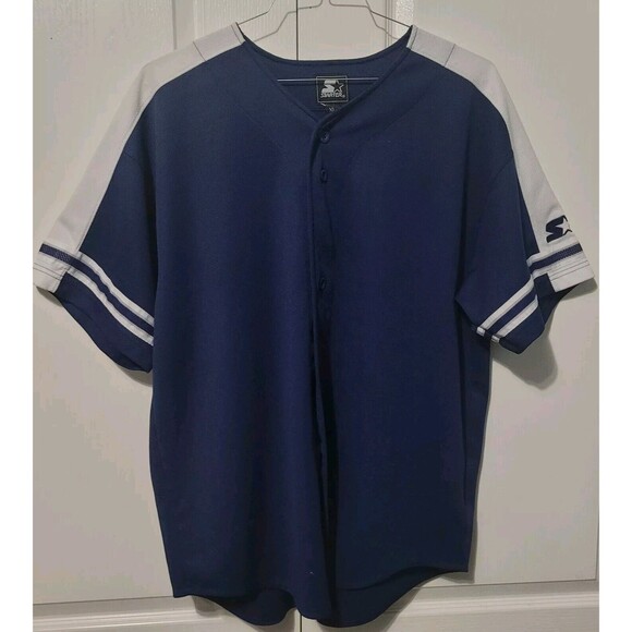 STARTER Other - ***SOLD*Vtg Starter Baseball Jersey Mens XL Blue Blank Hip Hop Skater Streetwear